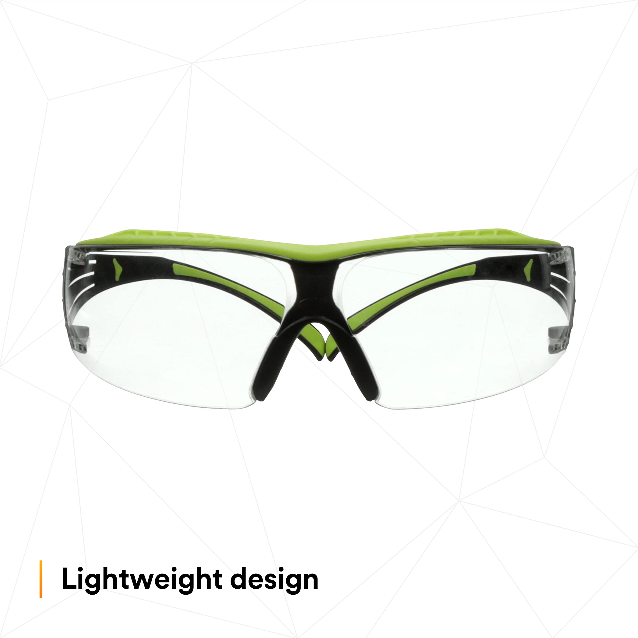 3M 27845 SecureFitTM lente transparente/AF, capacidad, volumen, N/A, talla única, color negro y verde