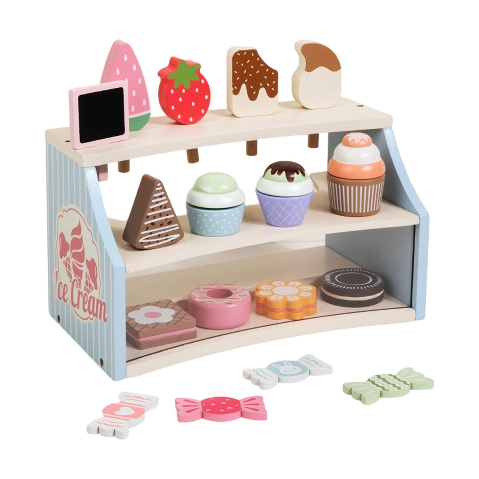 Lebensmittelspielzeug, Eiscreme, Lernspielzeug, Küchenzubehör, Spiellebensmittel, Geburtstagsgeschenke, Vorschule