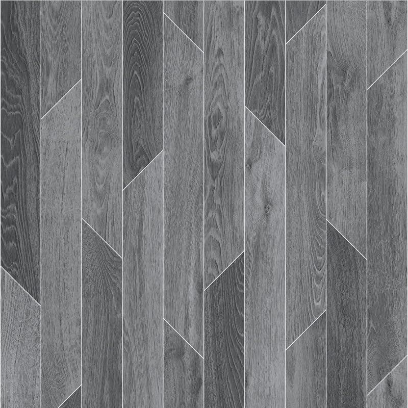Hungarian Oak 999D Grey Oak Wood Staggered Effect Rimini Vinyl Flooring | - 4m x 5m (13ft1" x 16ft4")