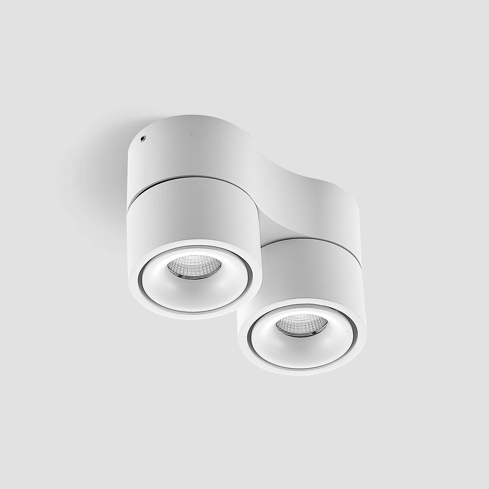 Arcchio LED Deckenlampe, Spotbalken Deckenstrahler 350° drehbar 90° schwenkbar Deckenleuchte Deckenspot 2x 6,1W Spot Wohnzimmerlampe Strahler