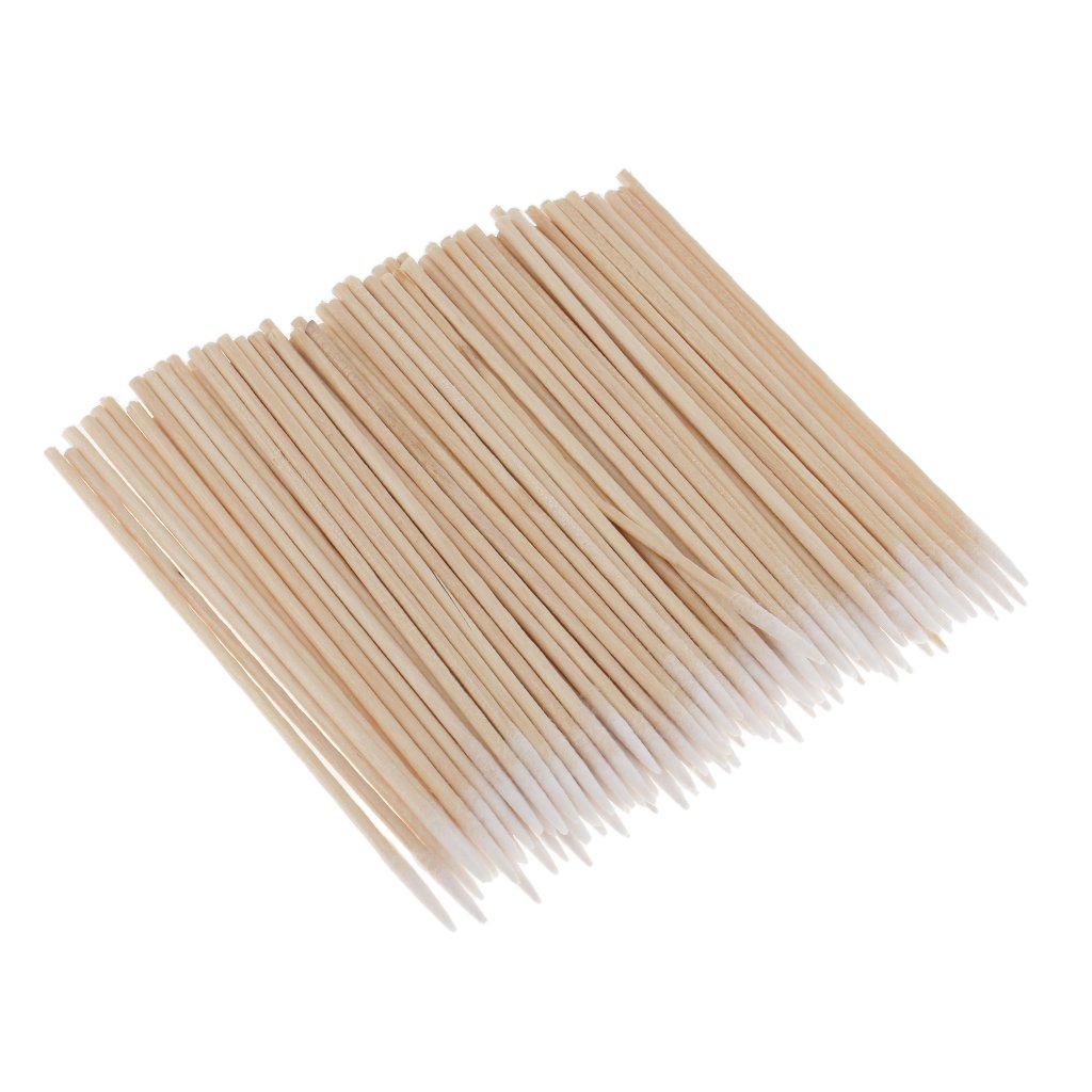 COMBR Bulk Lot of 100 Pieces Professional Microblading Tattoo Supply Cotton Swabs Pointed Q-Tips Makeup Cosmetic Applicator 10cm Long