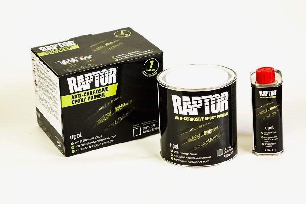 Buy UPol Raptor Anti Corrosive Epoxy Primer Grey 1 litre Kit plus