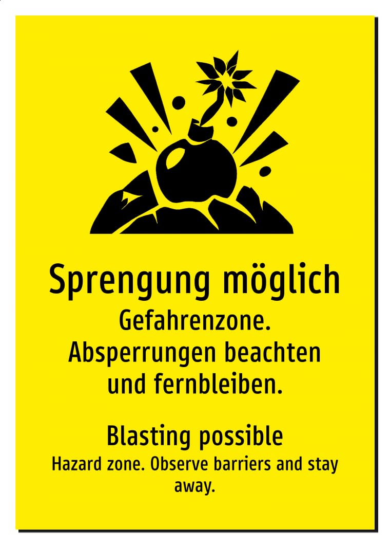 32676-DEEN-S-09 | Sprengung möglich/Blasting possible Schild