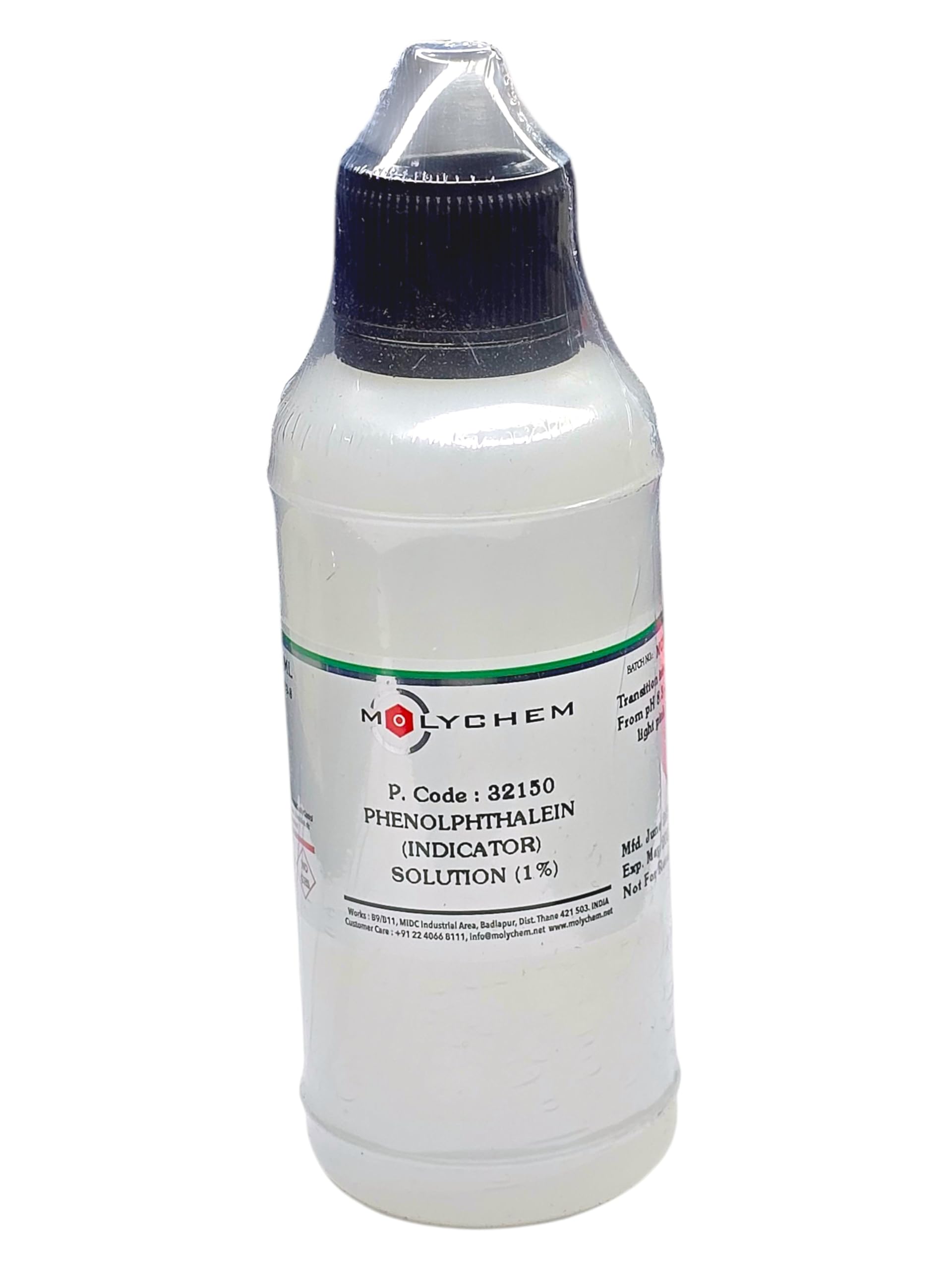 Phenolphthalein Solution pH 8.3-10.0 (125ML) MOLYCHEM-image-46