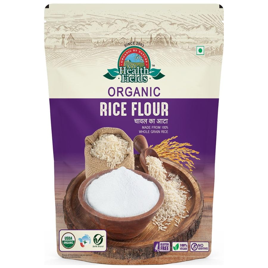 Healthfields Organic Rice Flour (Chawal Ka Atta) Pack Of 3 (500Gm X 3 Pack) (B0D2J339SG) Amazon Price History, Amazon Price Tracker