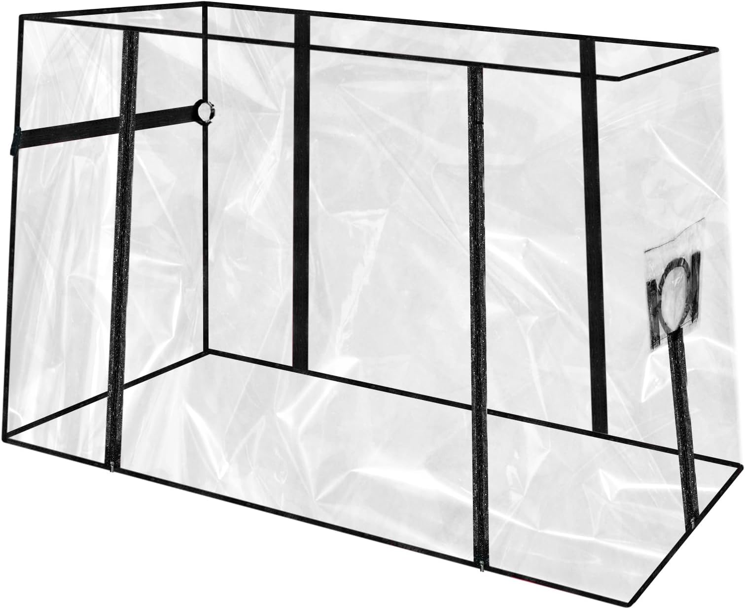 Clear Folding Wagon Rain Cover for Camping, Garden, and Storage - Collapsible Cart Cover (Trolley Not Included)