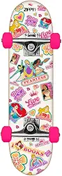 Zippy Toys, Skate Semi Profissional Princesas para Crianças Acima de 3 Anos