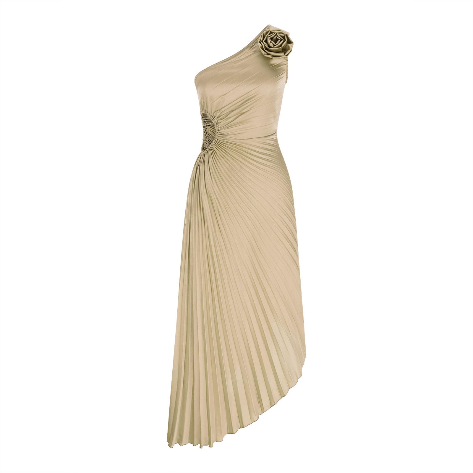 Vestidos sexis para mujer Vestido de un hombro con estampado floral Vestido largo con dobladillo oscilante irregular con volantes Vestidos de fiesta de cóctel