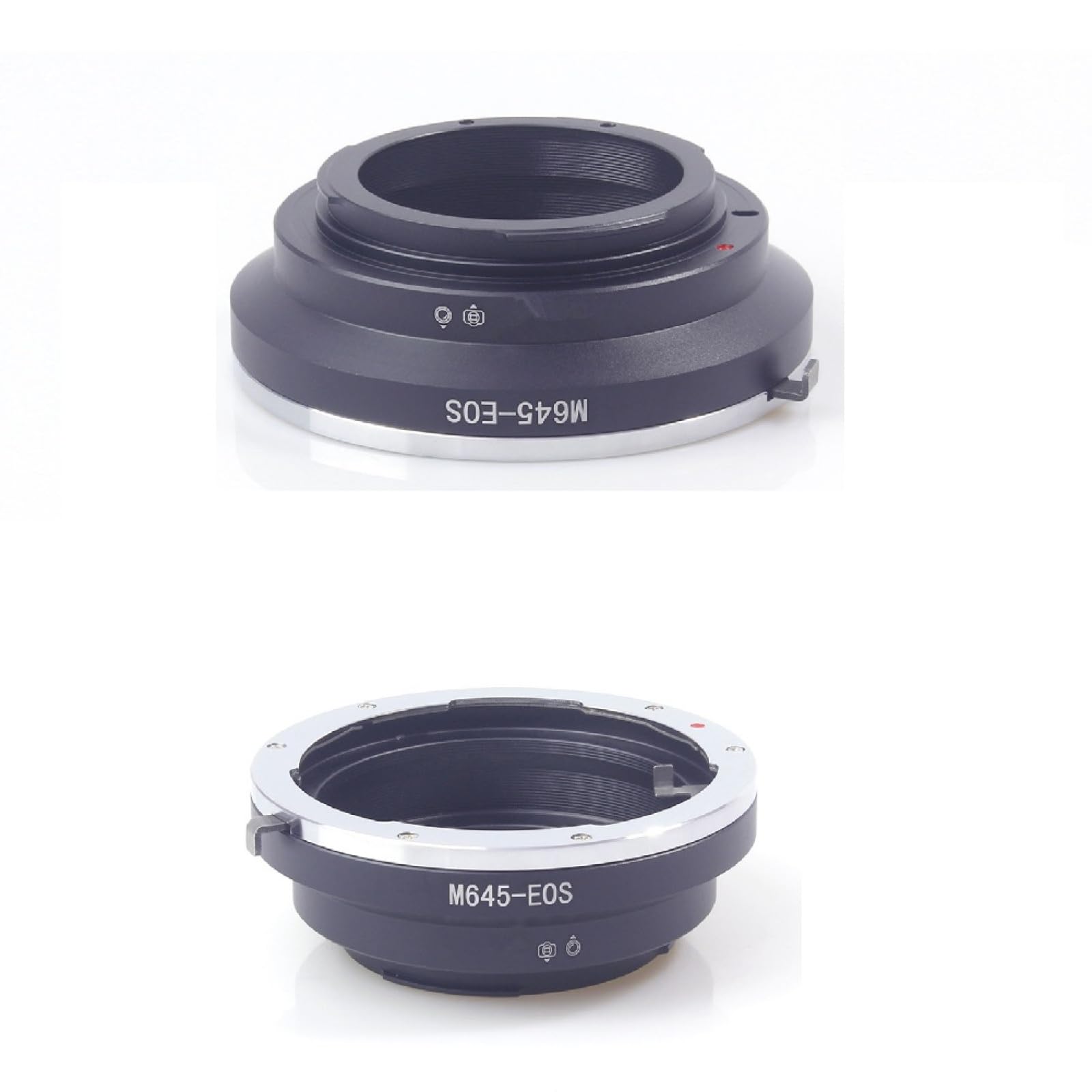 CHICHIYANG Adaptateur d'objectif en aluminium et laiton pour objectif Mamiya 645 M645 à monture EOS EF EF-S pour appareil photo Canon
