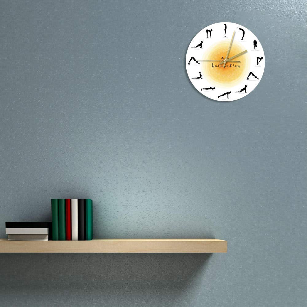 Orologio Da Parete Yoga Design Zen – Realizzato Con Disco In Vinile, Silhouette Meditative, Ideale Per Palestre E Studi