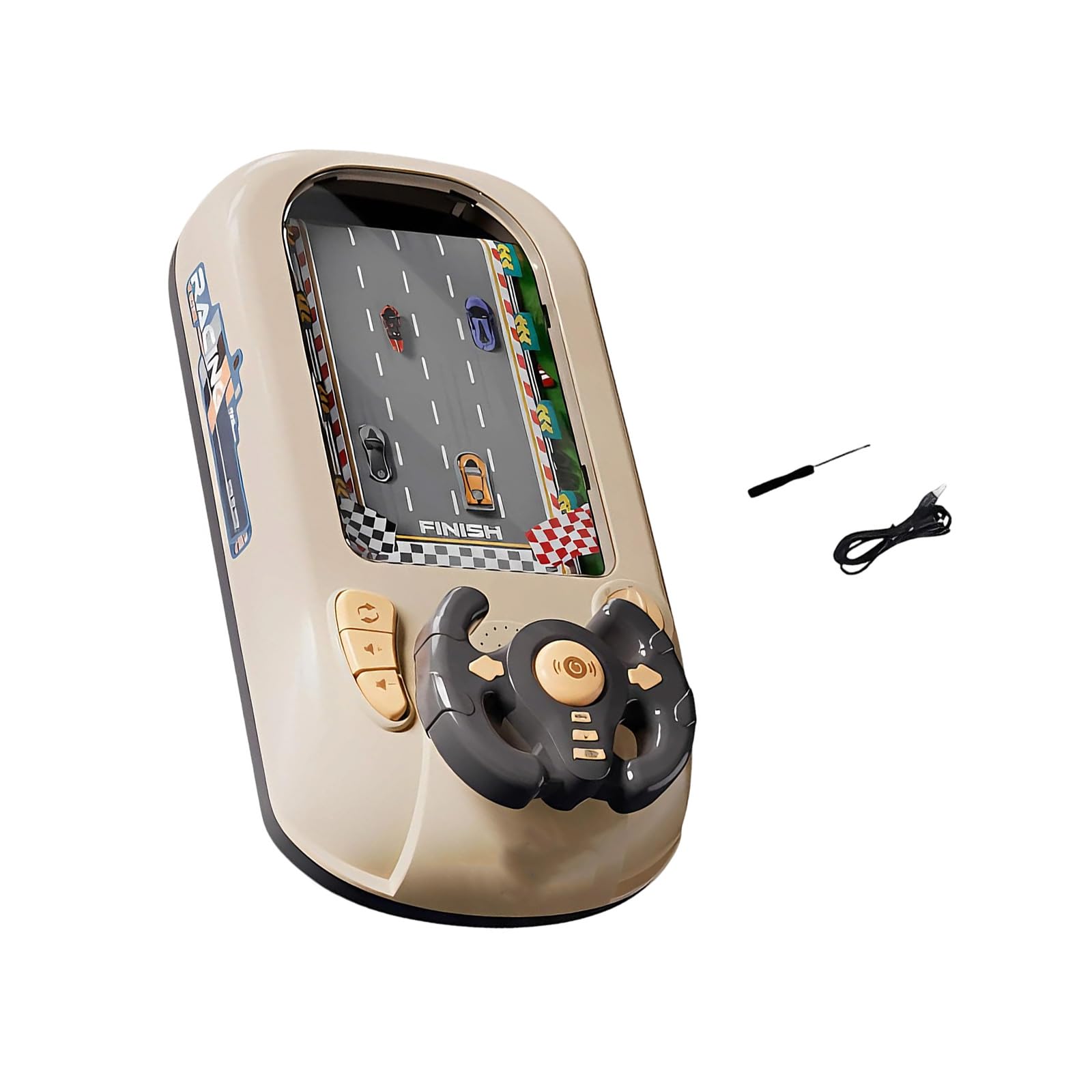 Gioco di auto da corsa simulato con effetto sonoro musicale, volante musicale, giocattolo interattivo, giocattolo interattivo, apprendimento educativo