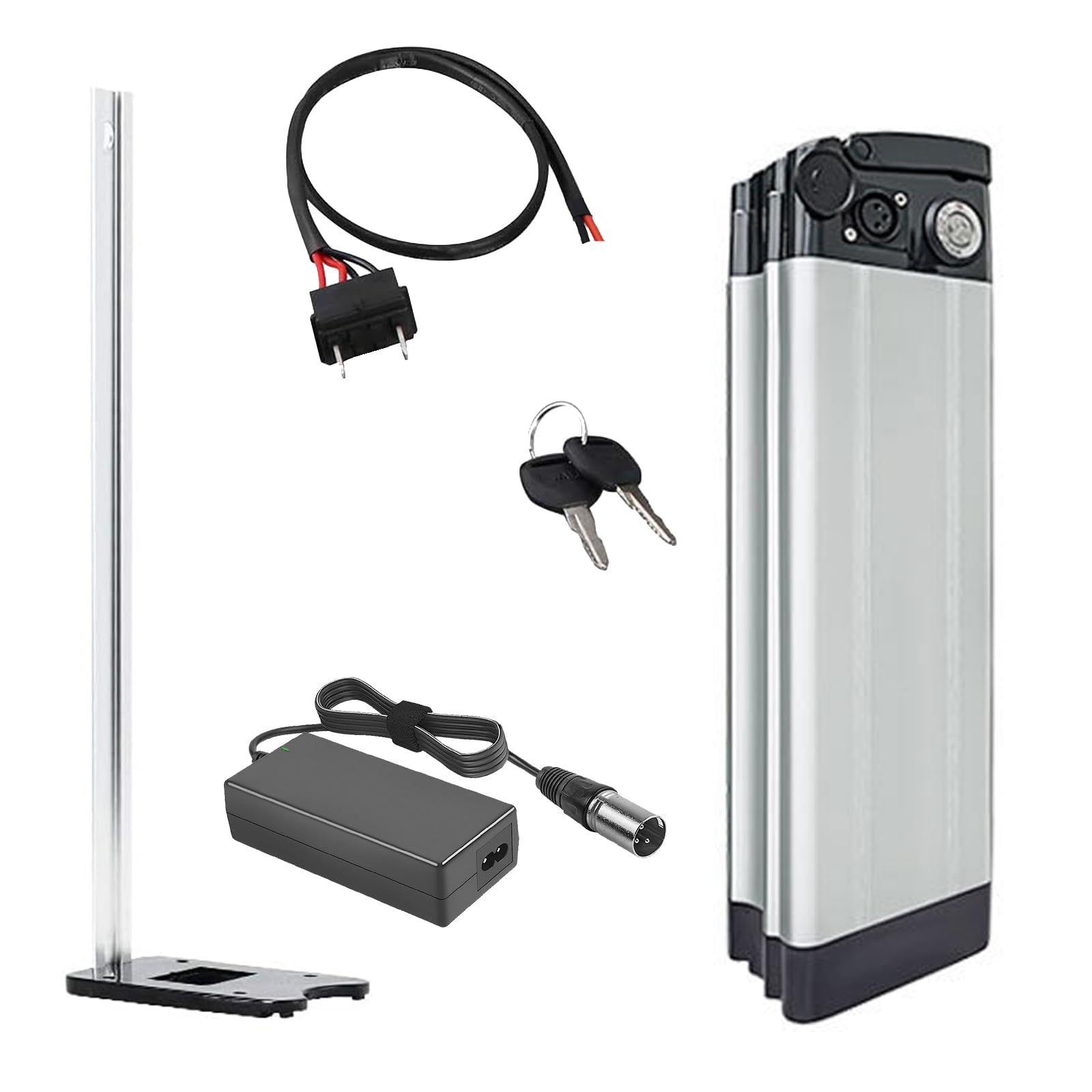 Batería Litio Plegable integrada de 36V 10Ah 15Ah, Paquete de baterías de Litio de 48V 17,5Ah 20Ah, baterías de Repuesto con Cargador para Motor de Bicicleta eléctrica