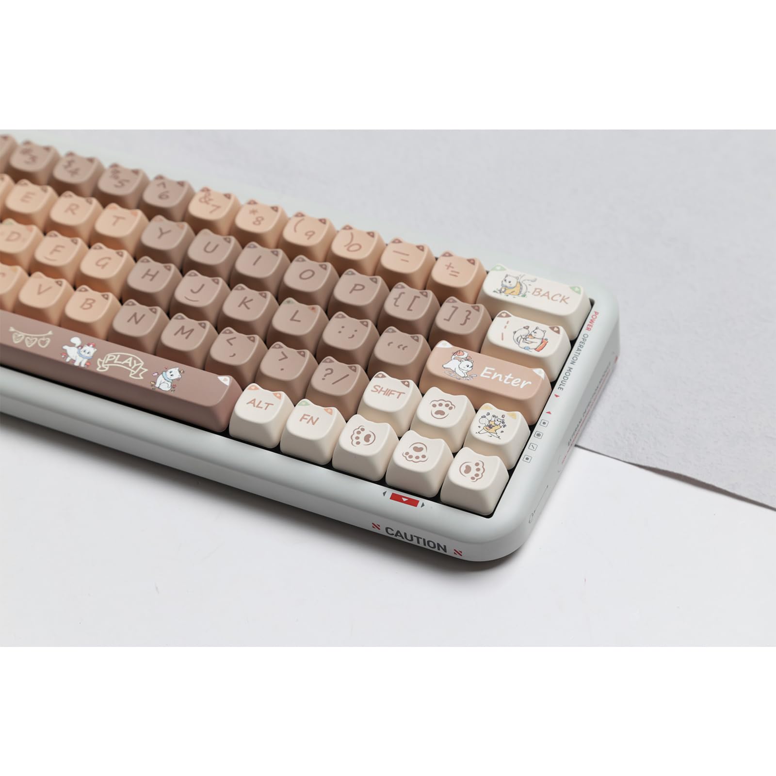 Amazon | いたずらな子猫テーマ昇華キーキャップ、MAO