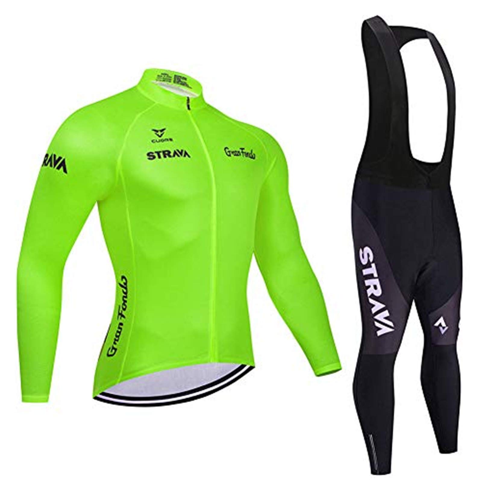 Męska koszulka kolarska, garnitur górskie górne części rowerowe szybkoschnące oddychająca koszulka rower górski MTB wyścigi rowerowe ubrania 5D żelowe wyściełane (zielone 1,4XL)