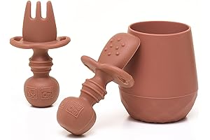 Mushie Snack Cup and Cutlery Set for Babies