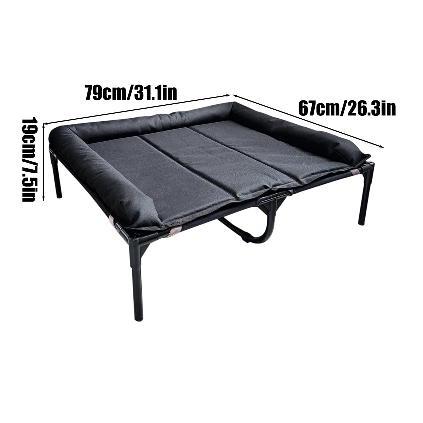 Genérico Camas Elevadas para Perros,Colchoneta Impermeable Portátil - Cama Cuna para Perros Portátil De Oxford con Cojín Desmontable,para Mascotas Cachorros Viaje Camping Interior Exterior
