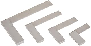 Woodstock D4089 4-Piece Machinist Square Set - Precision Hardened Steel for 90° Layout, 2-6 Inch Sizes