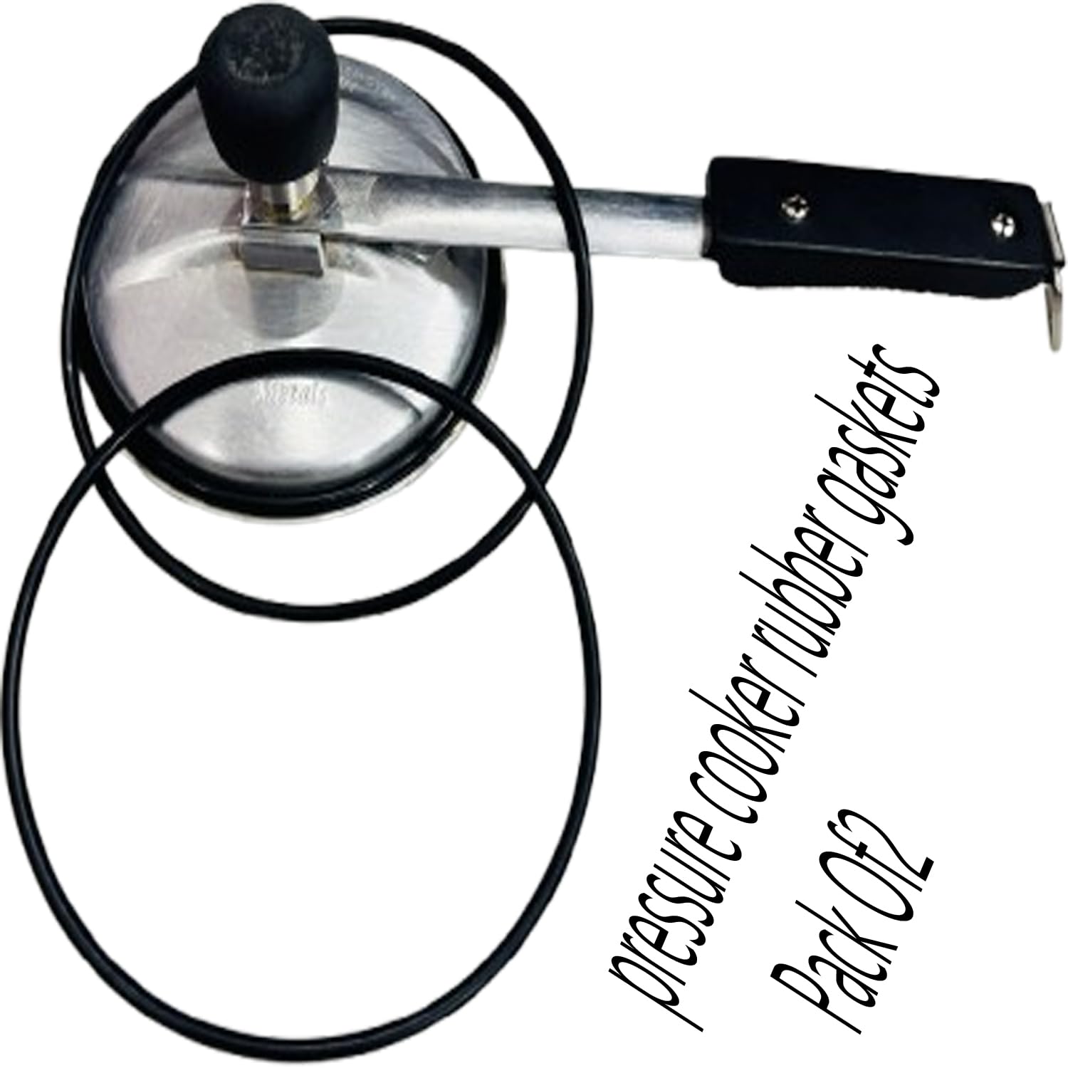 Rubber Cooker Gasket Combo Set 2 Pressure Cookers Suitable For (3LITRE) Allpressure (Cooker Gasket Combo Set 2) Hawkins Pressure Cooker Not Support, Black 1