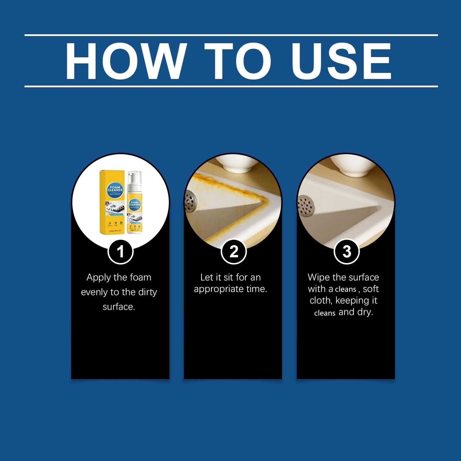 Haushalts-Mehrzweck-Schaumsprühreiniger, Tiefenreinigung No-Rinse Kitchen Foam Cleaner, Multi-Surface Foam Cleaner Spray, Allzweck-Schaumreiniger, schäumender Fettentferner in der Küche (5pcs)