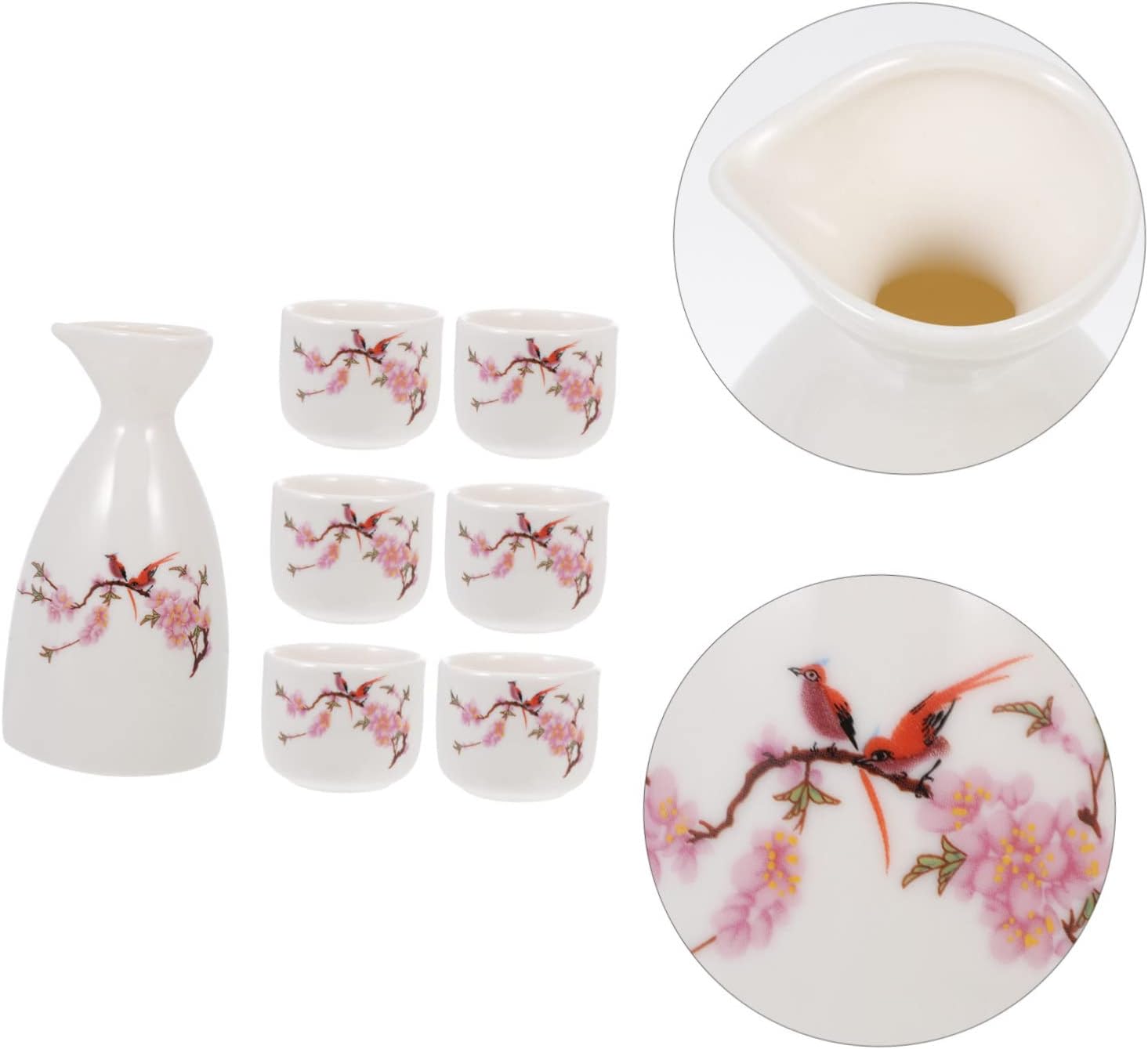 Japanese Style Ceramic Sake Bottle Set for Spirits and Water