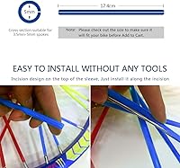 Vista 3 de 36 fundas de radios, universales para llantas de radios, fundas de radios para bicicleta, motocicleta, silla de ruedas, moto de cross (azul)