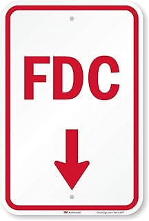 SmartSign "FDC" Sign with Down Arrow | 12" x 18" 3M Engineer Grade Reflective Aluminum