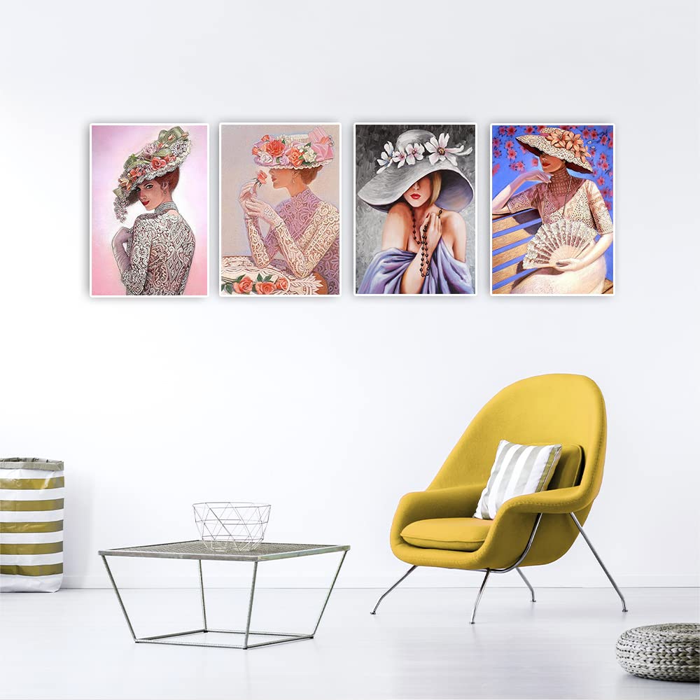 DCIDBEI 40x50CM Diamant Peinture Porte De Fleurs, 5D Broderie En Diamant Paysage Marine DIY Kits Bricolage Strass Collé Carré Square Tableau Point De Croix Pour Décoration Salon Chambre