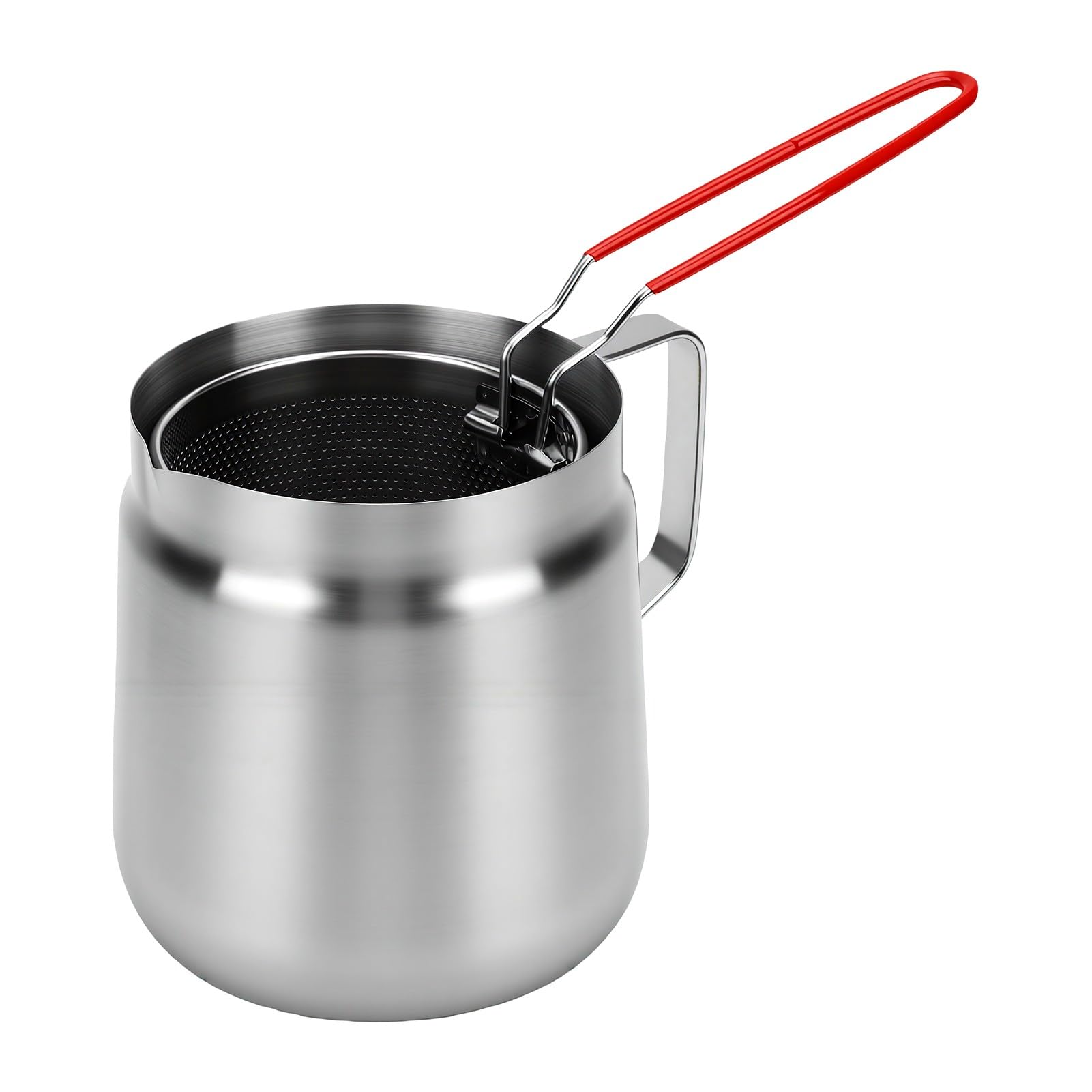 Asixxsix Vaso per Filtro Olio in Acciaio Inossidabile con Cestello, 2 Litri
