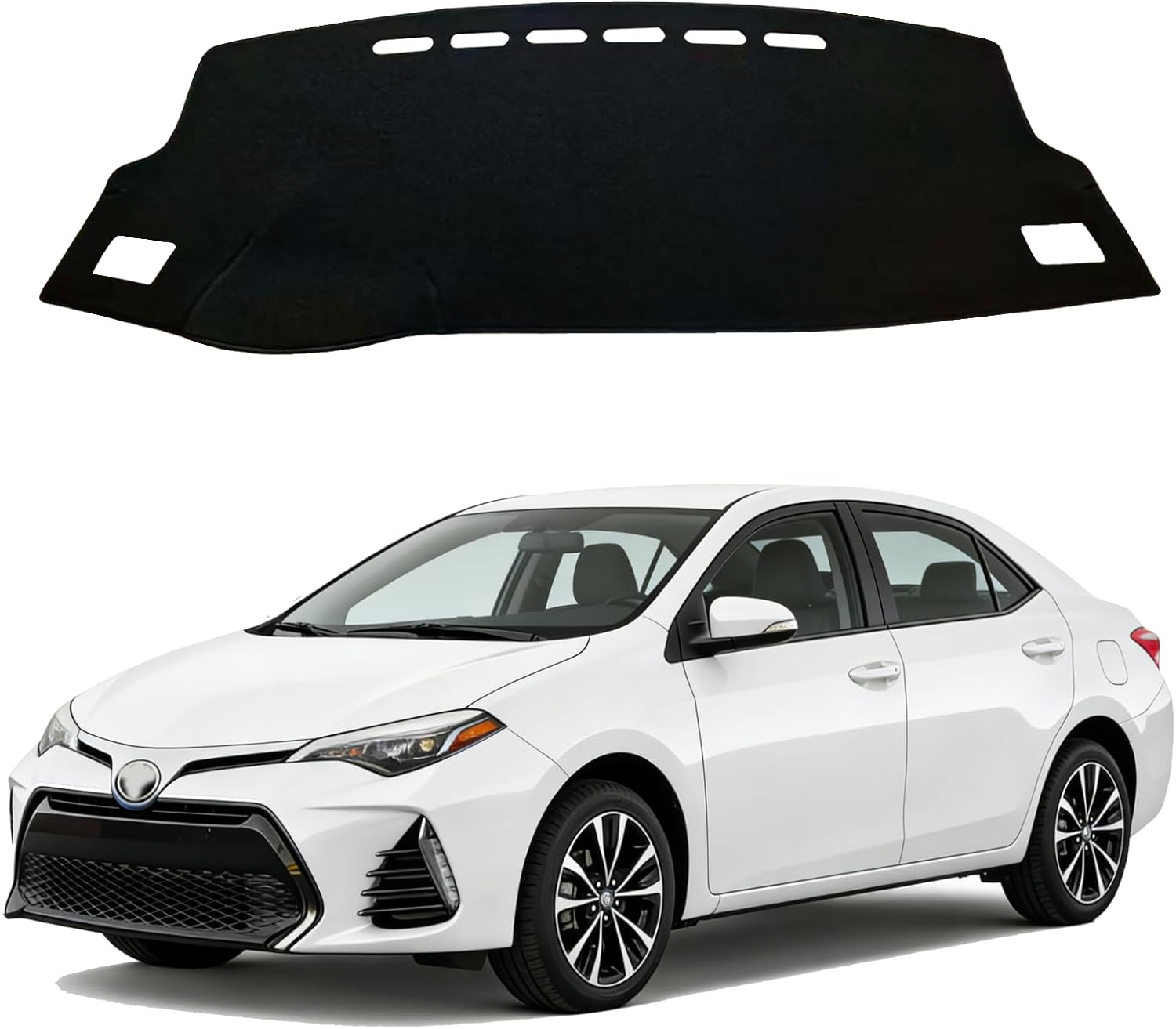Dash Cover for Toyota Corolla 2014 2015 2016 2017 2018, Dashboard Cover mat Custom fit for Toyota Corolla 2014-2018,Protective Dashboard Accessory (Black)