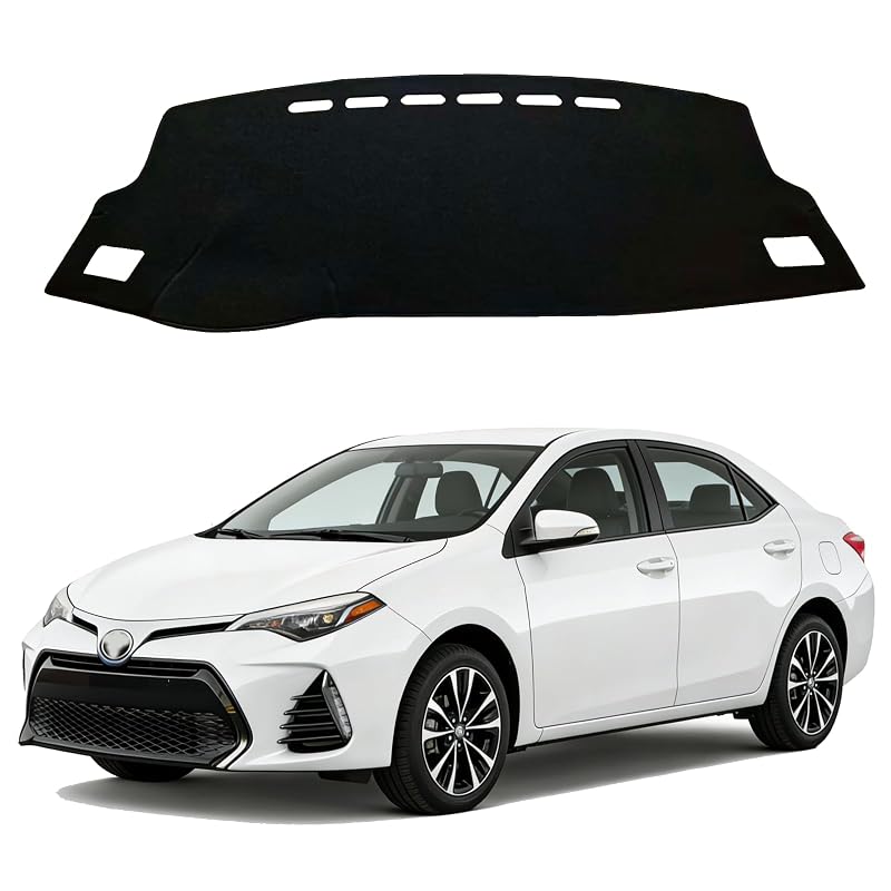 Capa para Painel HEDAQI Compatível com Toyota Corolla 2014 a 2018, Preta
