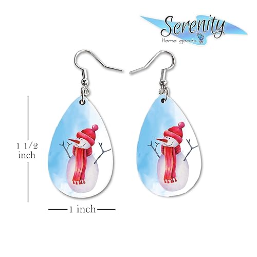 Miniatura 28 de Adorable Snoman Dangle Earrings Set Lightweigh Christmas Winter Jewelry Jewelry Earings Double Sided Print