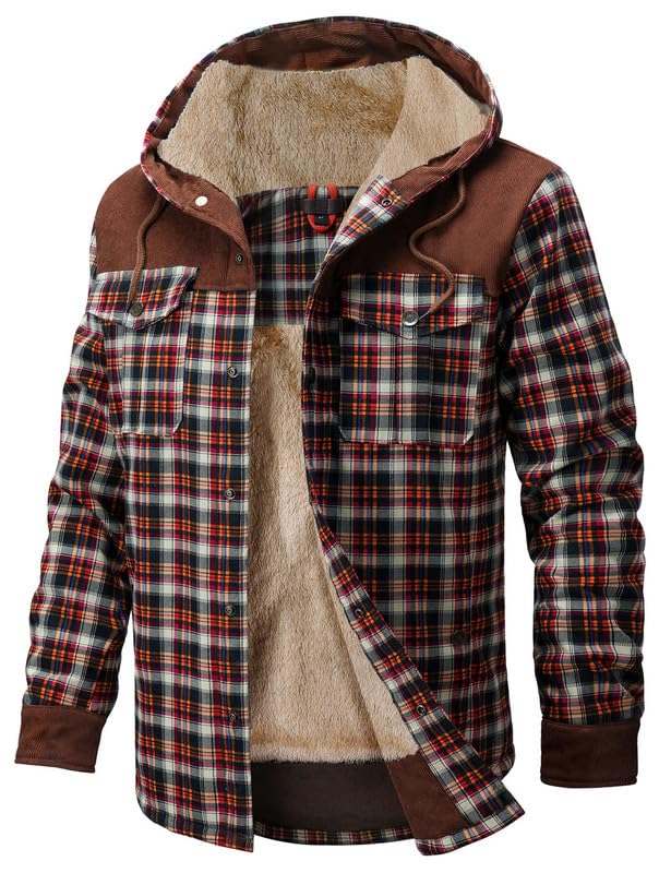 EKLENTSON Herren Fleecejacke Mit Kapuze – Winddichte Winterjacke Für Outdoor, Trekking & Alltag