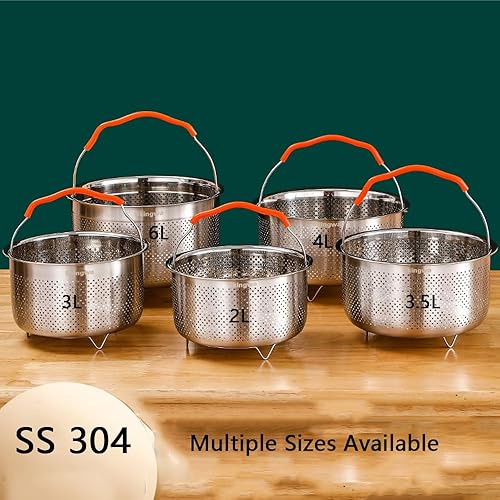 Miniatura 9 de Cesta de vapor para olla instantánea 188 de acero inoxidable colador cesta accesorios para olla a presión (3L)