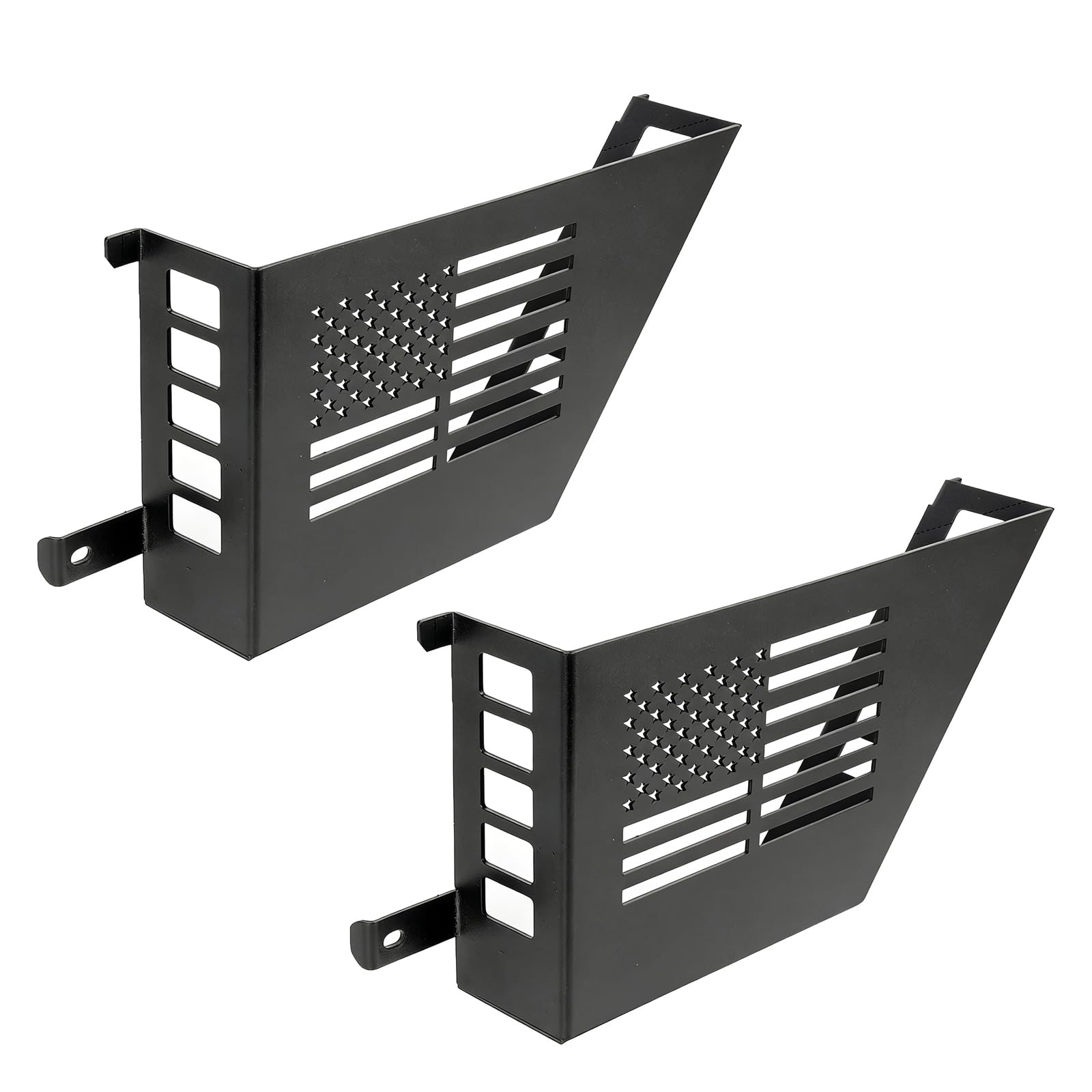 Genérico Soporte de Almacenamiento de Puerta Delantera de Metal para vehículo Todoterreno, Ajuste Ideal para Modelos de 2 y 4 Puertas, diseño de Bolsillo de inserción Lateral, Piezas de Mejora SUV