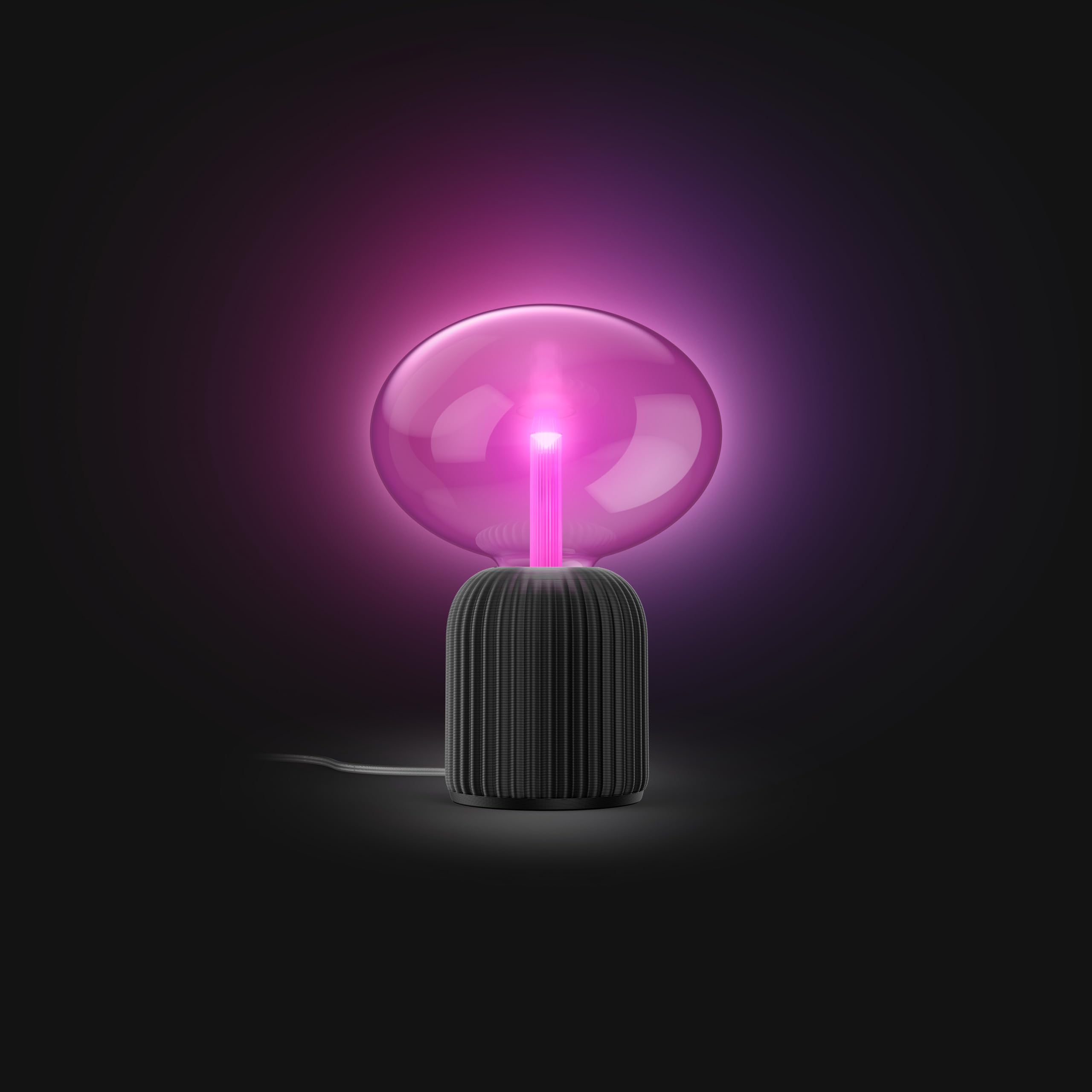 Philips Hue Lightguide 3D-gedruckte Tischlampe (Schwarz) | Inkl. Hue Lightguide Ellipse Lampe - E27 - Weiß/Farbe - Hue White and Color Ambiance