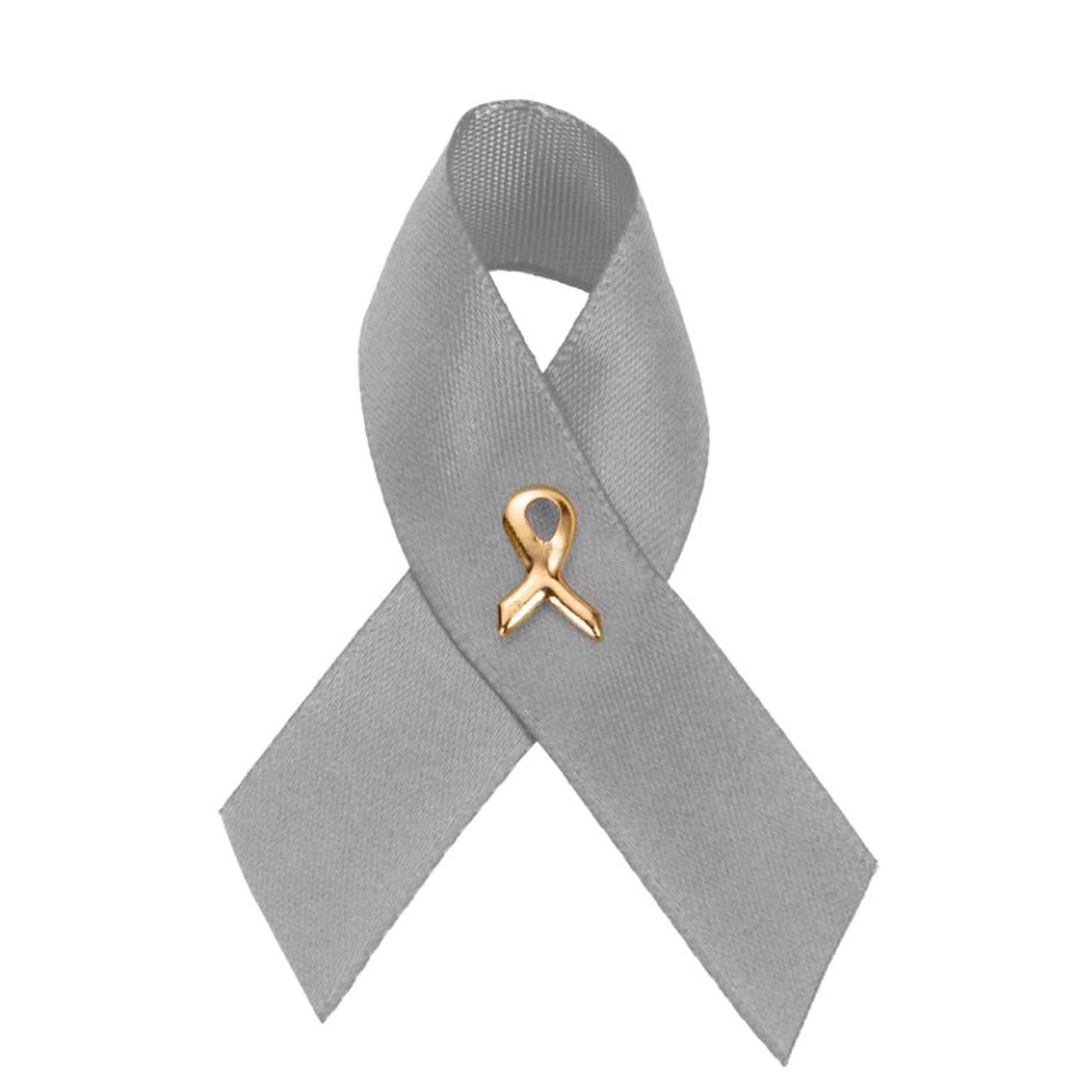 1/2/5/10/25/50/100pcs Satin Awareness Ribbon Pins (Pick your color), for Cancer &amp; Disease Awareness, Bulk Quantities for Fundraising, Events, Gift Giving