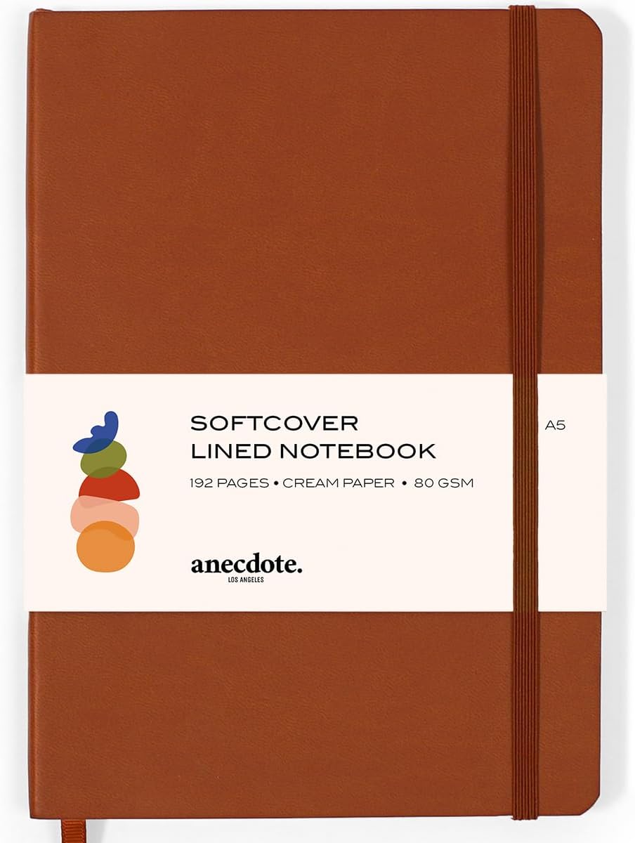 ANECDOTE. Softcover Lined Journal Notebook, 192 Pages, A5 size (8.3"x5.4")