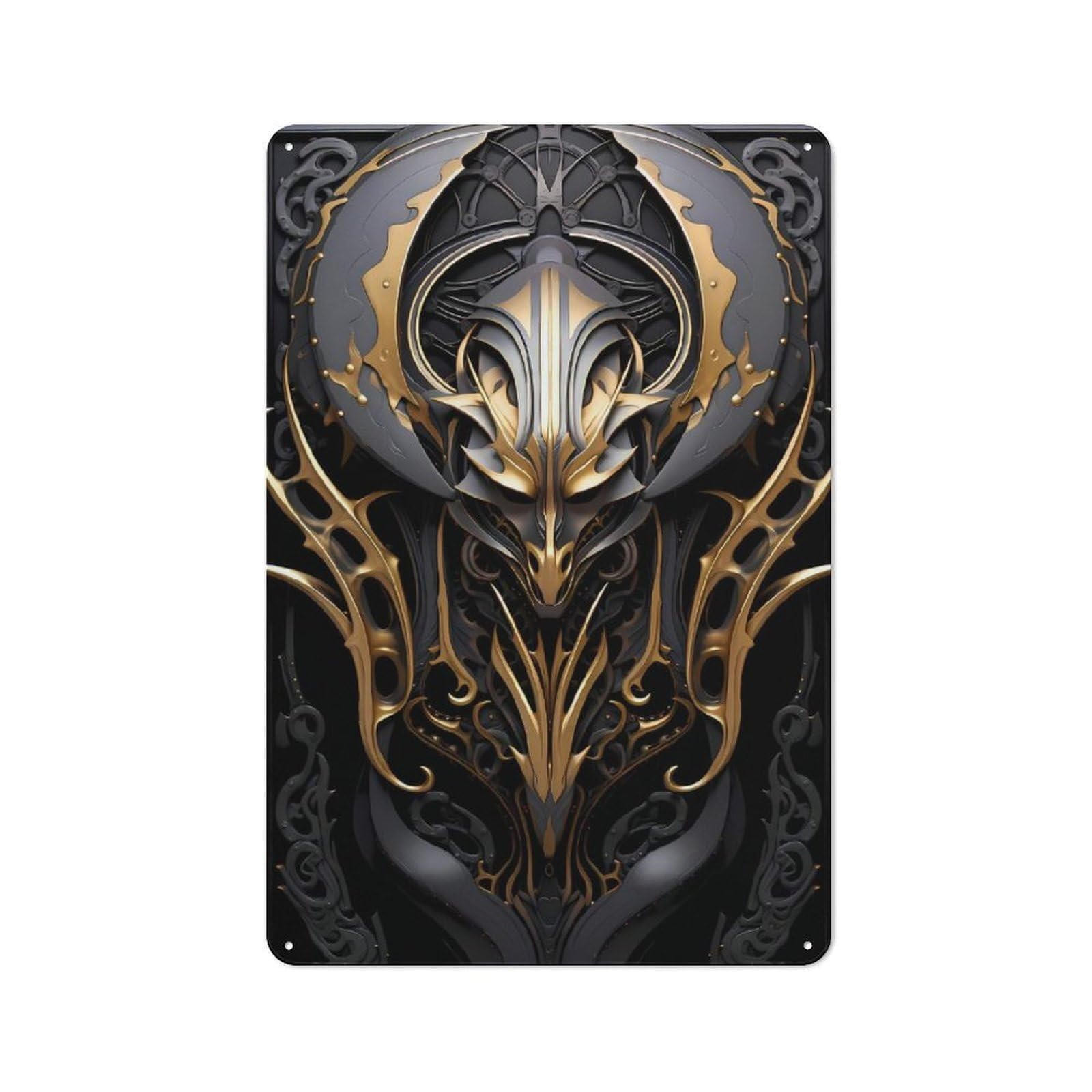 Junmoney Style-22 Golden Dragon Bone Retro-Style Tin Sign 30X20cm For Living Room Or Hallway, For Home Wall Decor Collectors Refreshing A Room In Autumn
