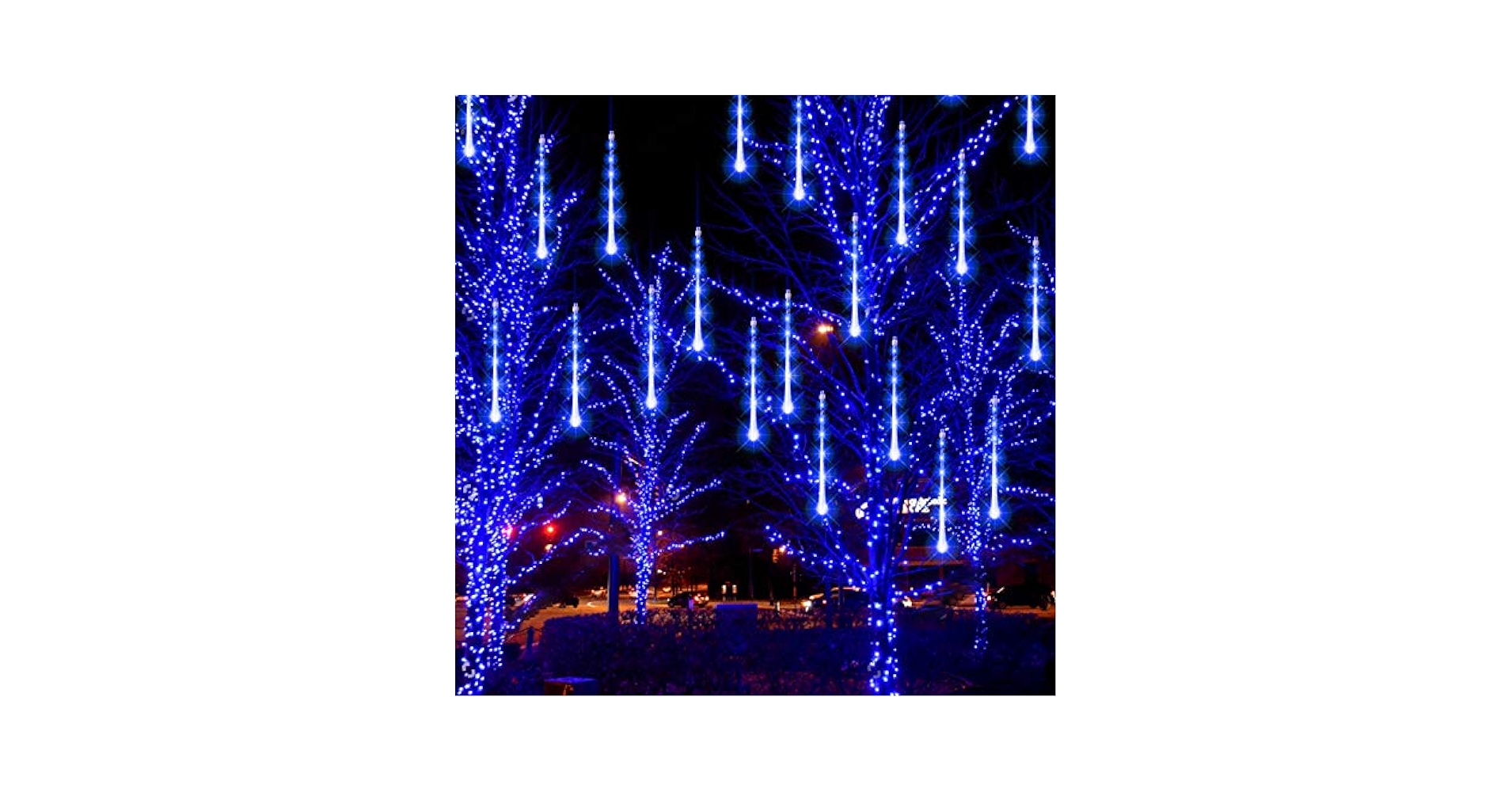 FUNPENY Meteor Shower Rain Lights, 288 LED Christmas Lights