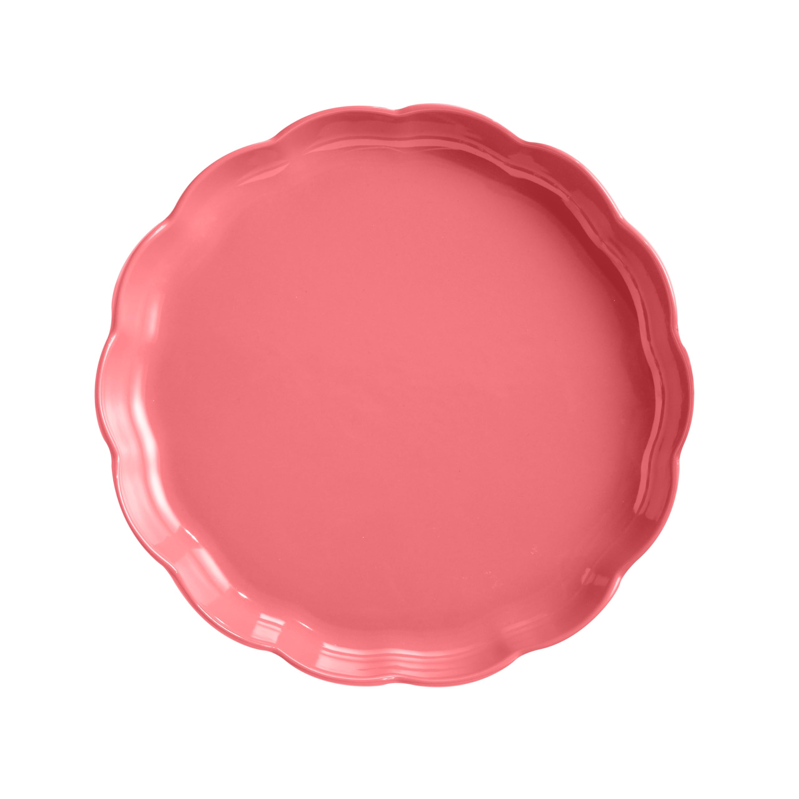 Emile Henry Plat à Tarte Ø 31 cm – Céramique Haute Résistance – Cuisson Homogène et Tarte Dorée à Cœur – Coloris Rose Candy – Fabriqué en France