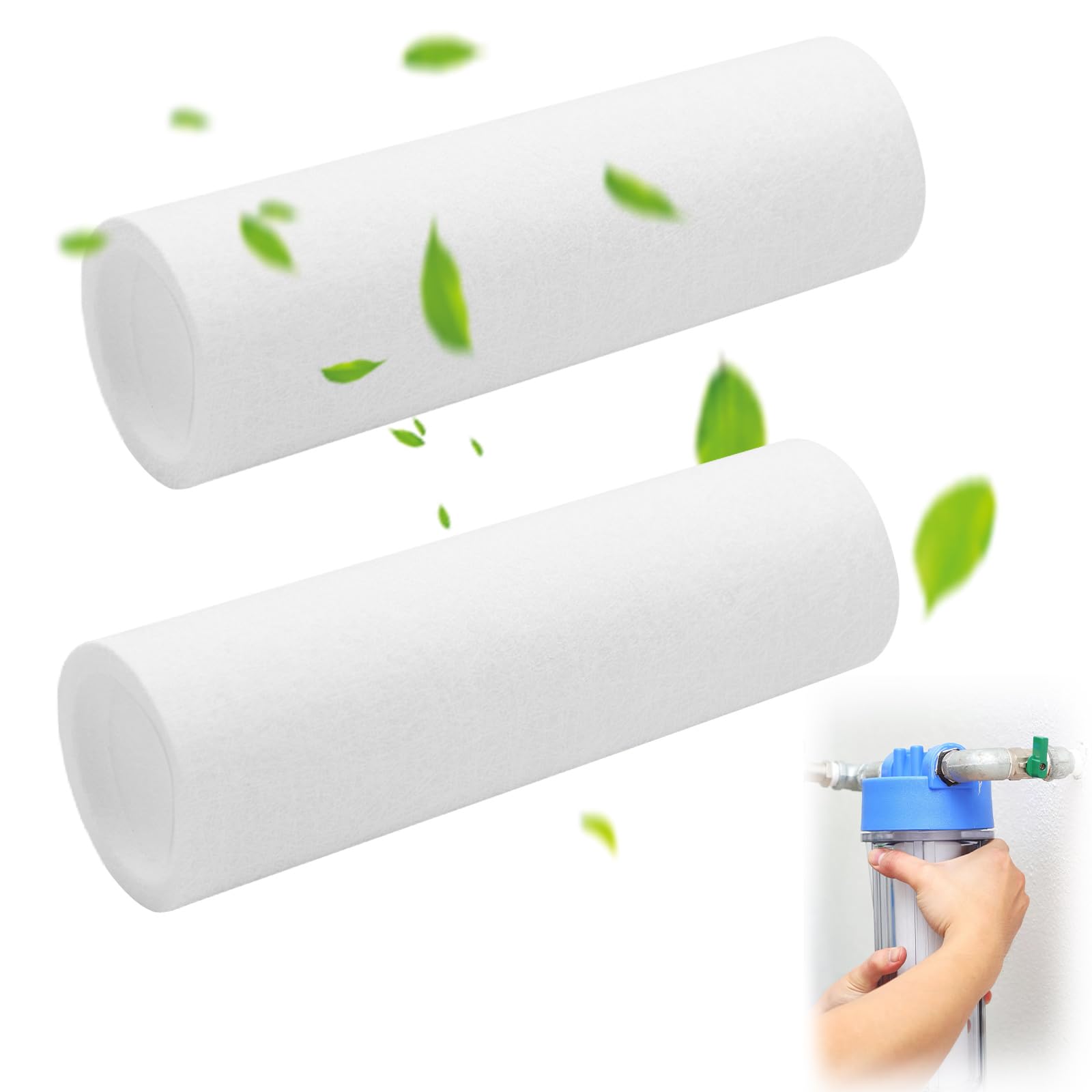 2 Pezzi Cartuccia Filtro Per Acqua Di Sedimenti Da 50 Micron