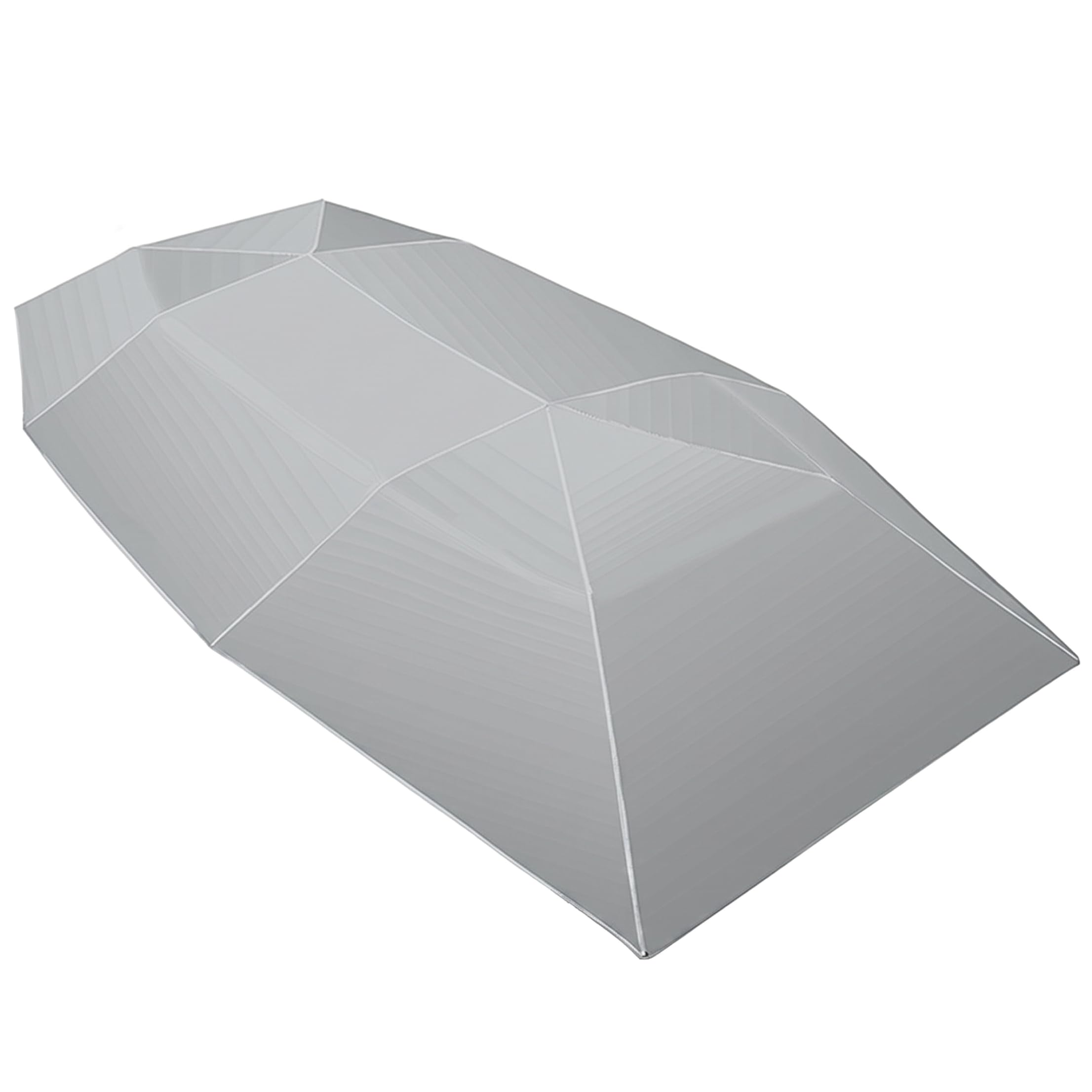 Ombrello per auto|Ombrello per auto, tettuccio parasole portatile sostituibile, copertura impermeabile per sole e pioggia, argento, 157x83 pollici
