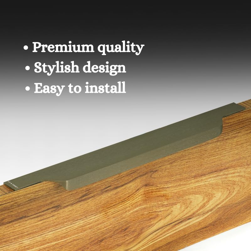 FIT N FORGET Square 14 inch Antique Aluminum Profile Handle for Kitchen,Wardrobe Kitchen Handle,Cabinet Handle(Pack of 1) 1