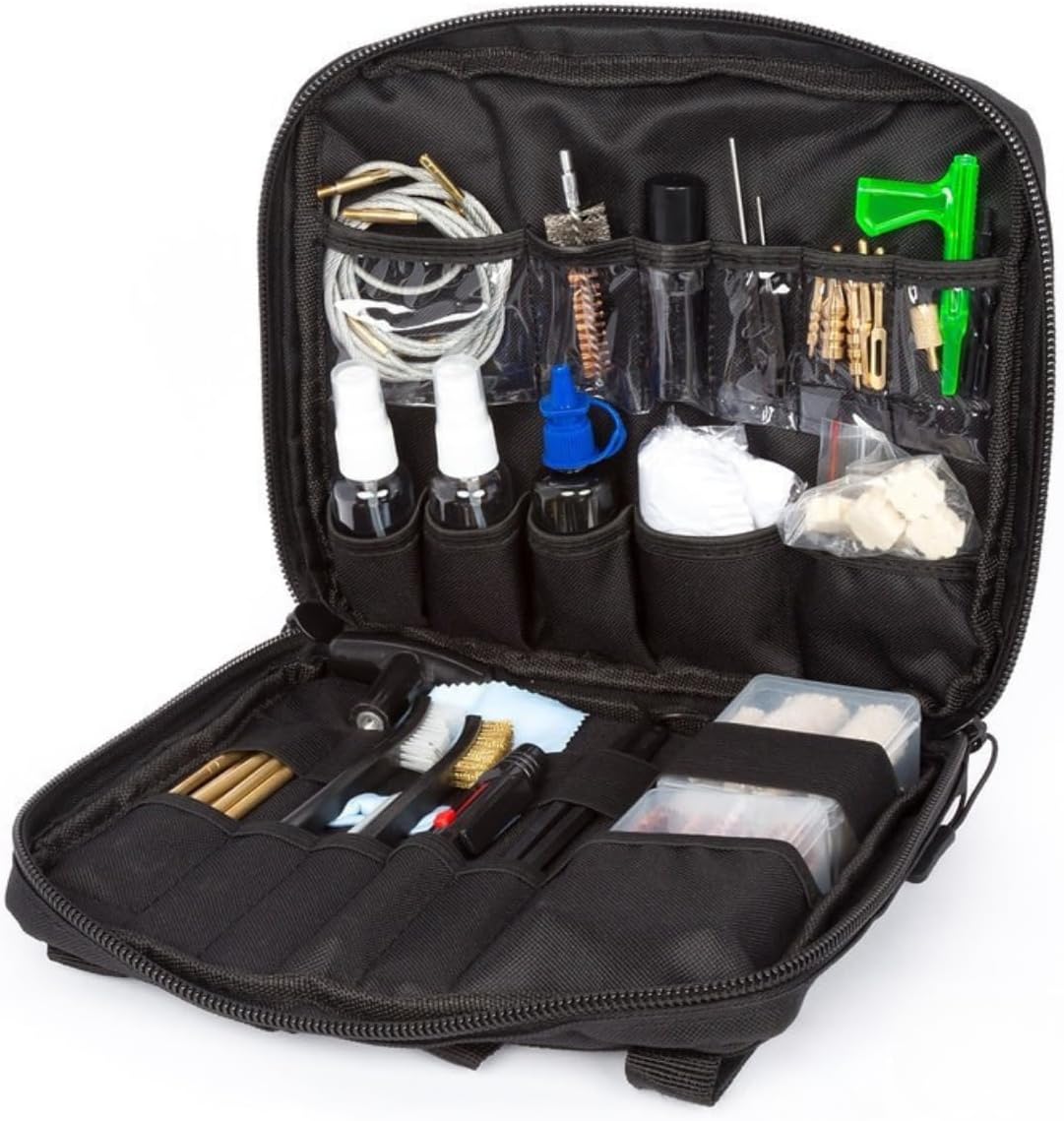 Delta Elite Gun Cleaning Kit - Rifle - Pistol - Shotgun - Universal Firearm Cleaning & Maintenance Kit with Optics Cleaning - Heavy Duty Tactical Case
