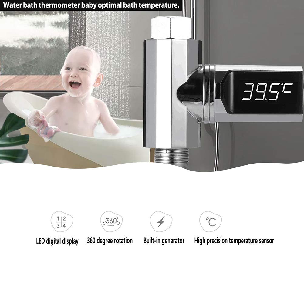 1 Pc Termómetro Termometro Digital De Agua Termometro De Agua Led Pantalla De Temperatura De La Bebé Número Alcachofa De La
