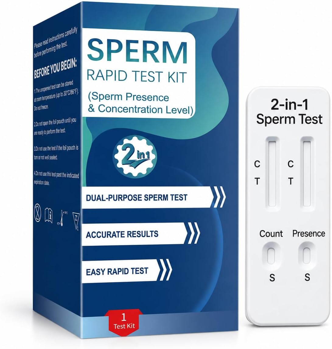 2-in-1 At-Home Test for Men – Home Check, Simple One-Step Check, Reliable Indicator for Fertility & Conception Readiness - #ModelNRS