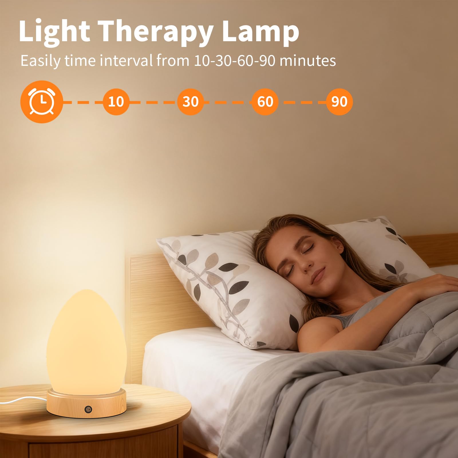 Tageslichtlampe 20.000 Lux Lichttherapielampe 3 Farbtemperaturen 4 Timer flimmer- und UV-frei SAD Licht für Haus Büro
