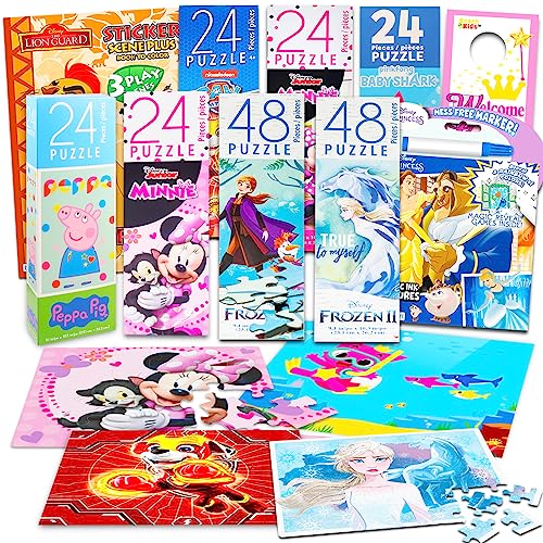 Disney Bundle Disney Puzzles For Kids Ultimate Bundle 6 Pack Assorted Jigsaw Puzzles For Toddlers Featuring Disney Princess, Lion King, And Frozen With Stickers And More (Party Supplies) #TOP13