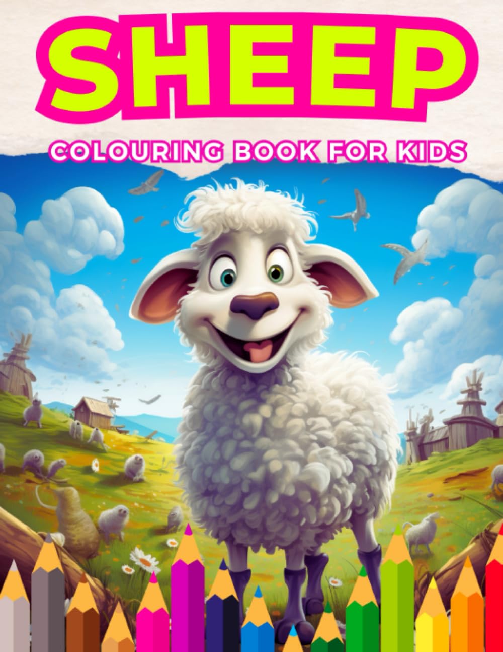Sheep: Colouring Book for Kids: Bring life and Colour to a world full of delightful sheep for children aged 3 to 12!