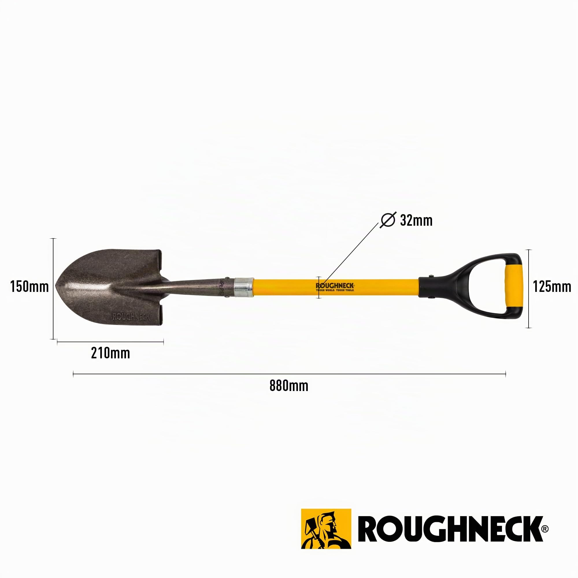 Mini pala Roughneck 880 mm (34½") per scavare e spalare in spazi ristretti